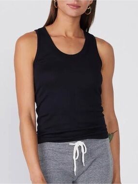 MONROW Women's Modal Cotton Narrow Tank. Black XS